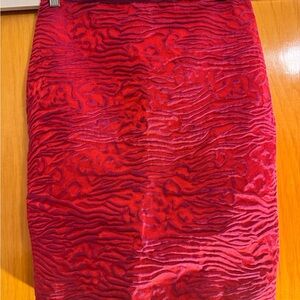 The Limited Red Textured Pencil Skirt